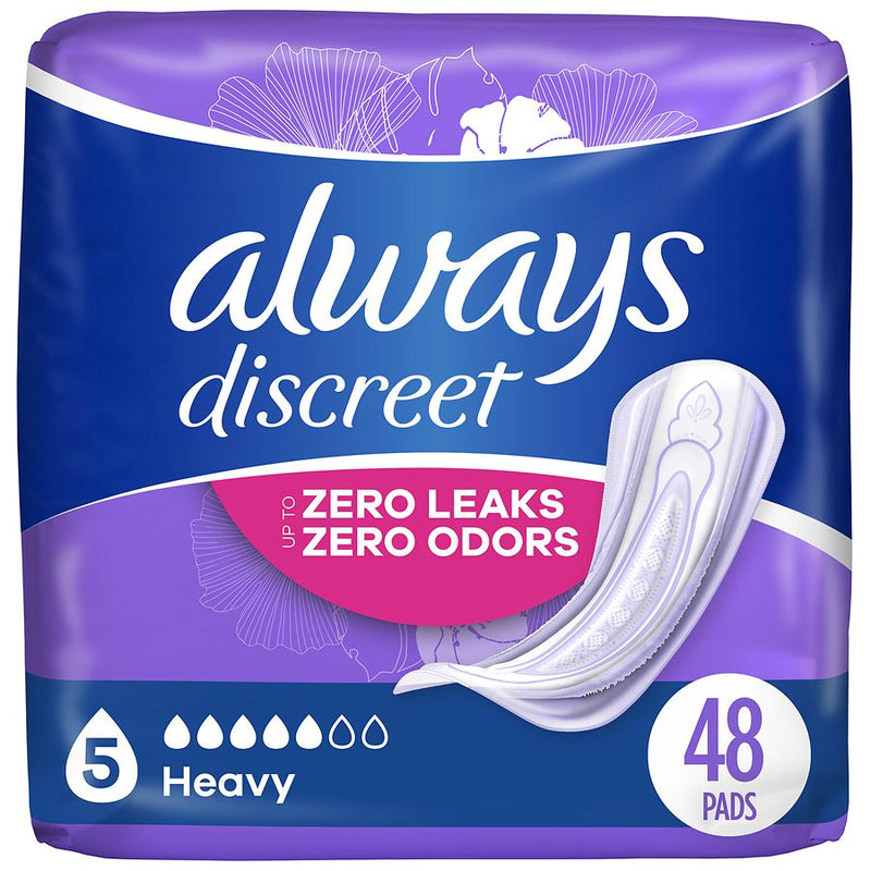 Always Discreet 5 Heavy Pads 48ct