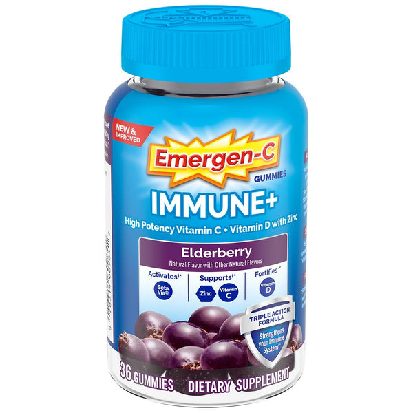 Emergen-C Immune+ Elderberry Gummies 36ct
