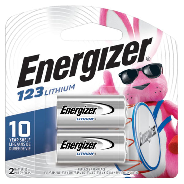 Energizer E2 Lithium 123 Batteries 2ct