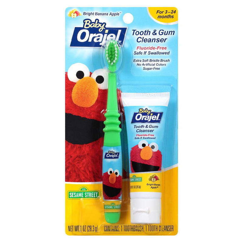 Orajel Baby Tooth Gum Cleanser Elmo Set
