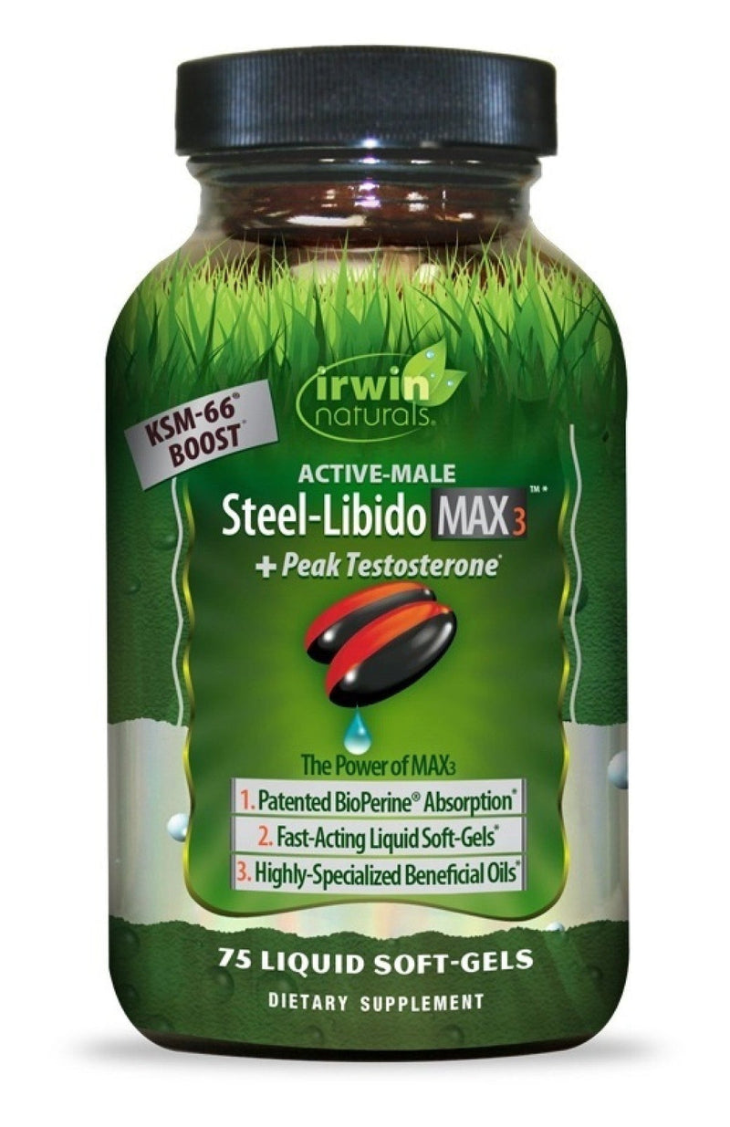 Irwin Steel Libido Max3 Peak Liquid Softgels 75