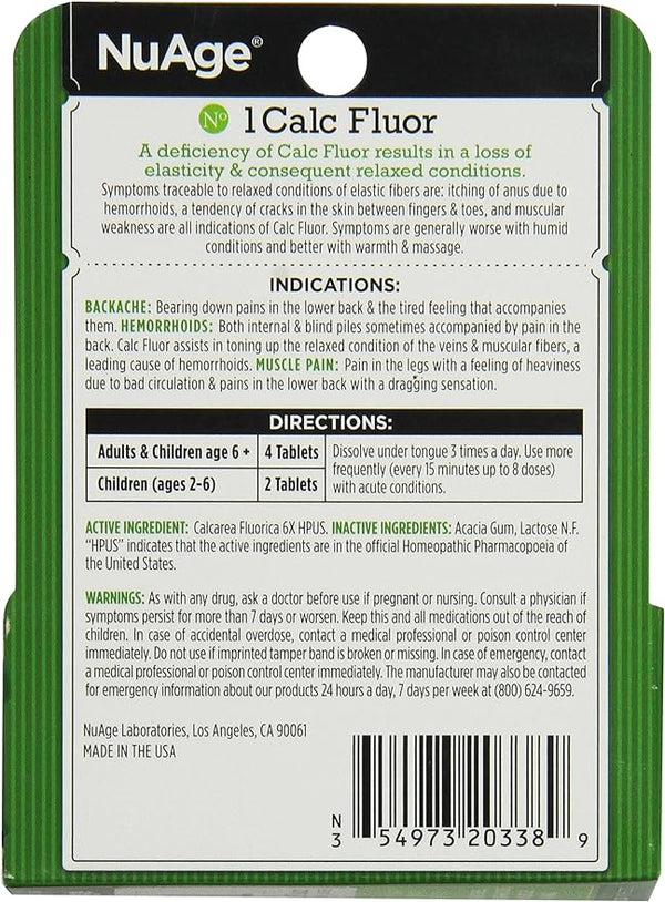 Hyland's NuAge #1 Salts Calc Fluor 6X 125 Tablets