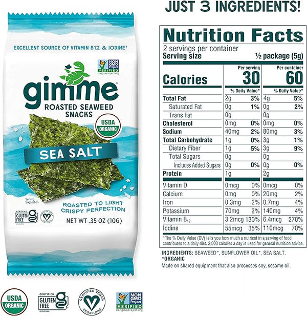Gimme Roasted Seaweed Sea Salt .35Oz