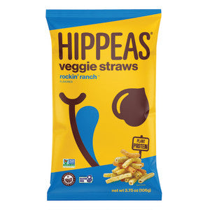 Hippeas garbanzos pajitas vegetales rockin 'rancho 3.75 oz