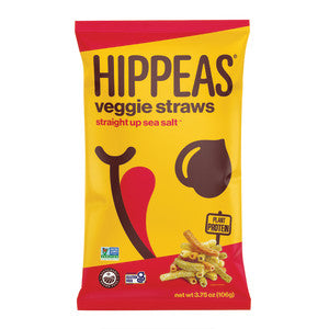 Hippeas garbanzos pajitas vegetales sal marina 3.75 oz