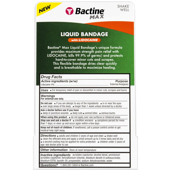 Bactine Max Liquid Vange con lidocaína 0.30 oz