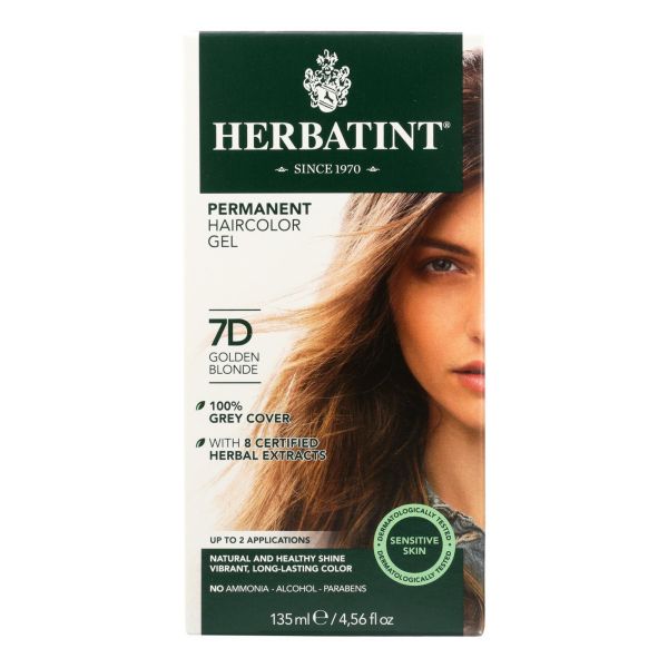 Herbatint cabello permanente color rubio dorado 7d 4.5oz