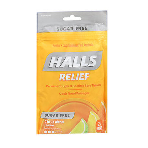 Halls Sugar Free Cough Drops Citrus Blend 25ct