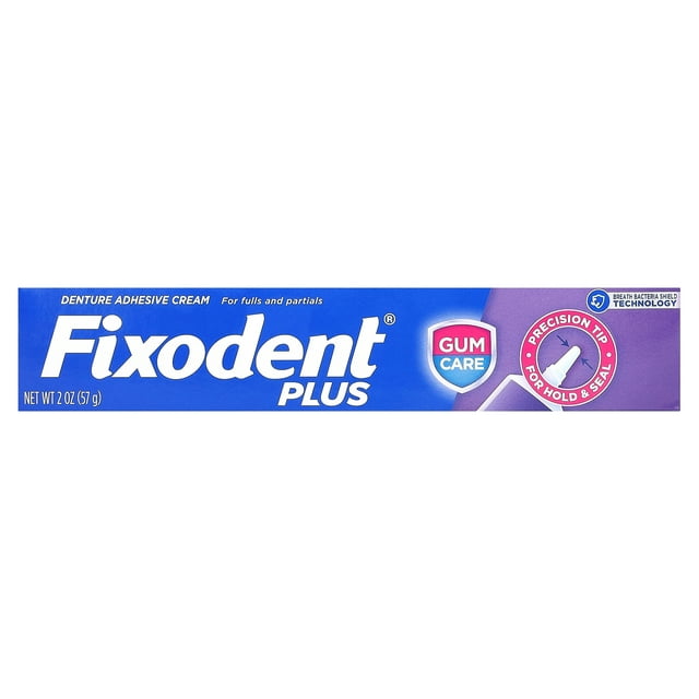 Fixodent Plus Gum Care Precision Denture Adhesive Cream 2Oz