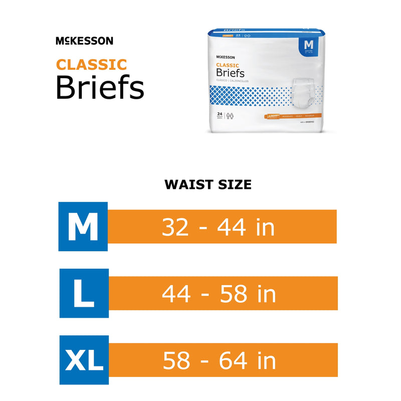 McKesson Classic Briefs Light Absorbency Large 18ct