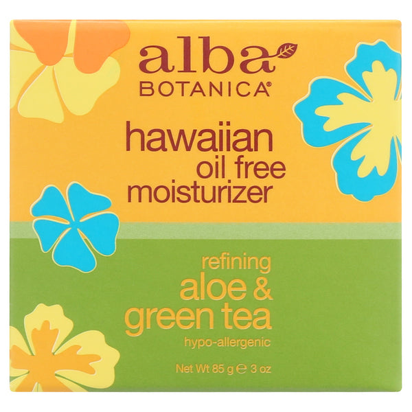 Alba Botanica Hawaiian Oil Free Moisturizer Aloe & Green Tea 3 Oz