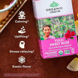 India orgánica Tulsi Bolsas de té de rosas dulces 18ct