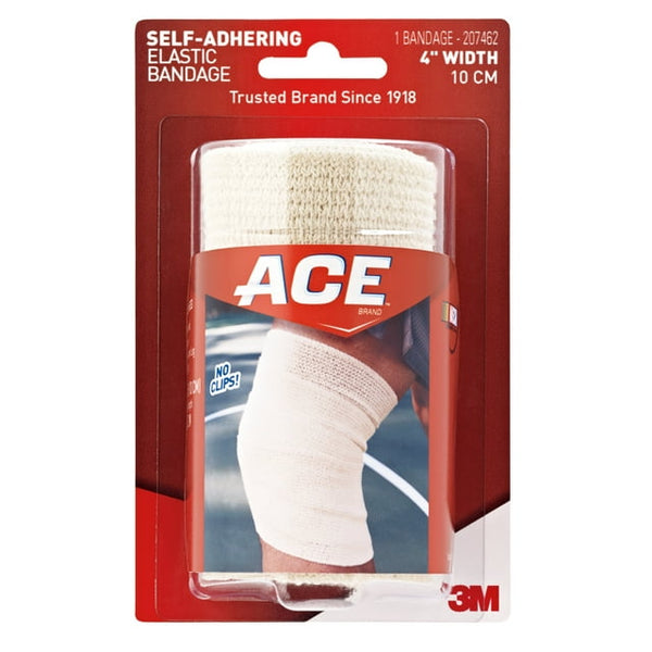 Ace Elastic Bandage N/Clips 4In
