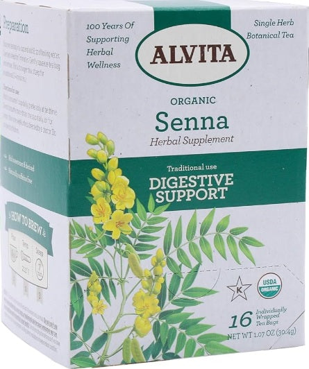 Alvita Senna Leafs Bolsas de té de Leafs 16CT