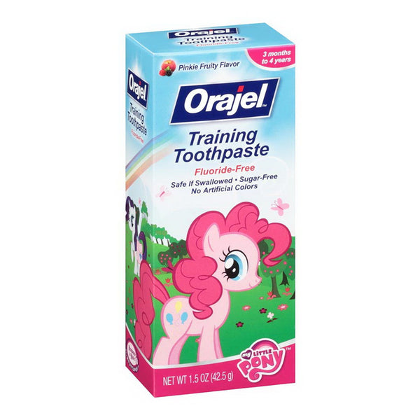 Orajel Training Fluoride-Free Toothpaste, Pinkie Fruity, 1.5 Oz