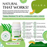 TIARA Natural Deodorant,Aluminium and Gluten Free deodorant Melon and Cucumber natural scent