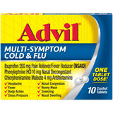 Advil Multi-Symptom Cold & Flu 200 mg 10 Tablets