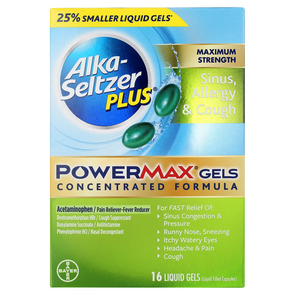 Alka-Seltzer Plus Powermax Liquid Gels 16ct