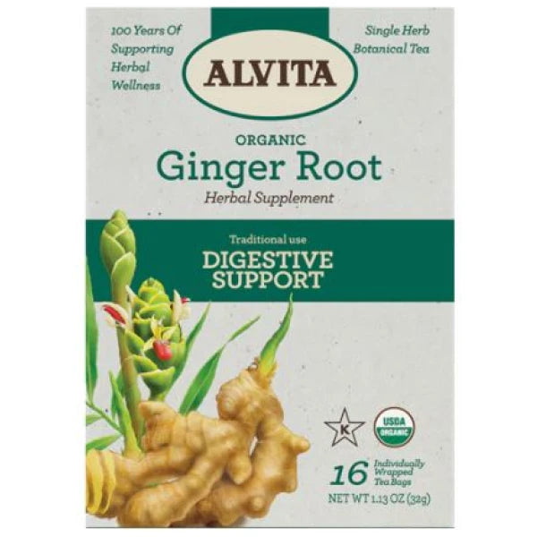 Alvita Ginger Root Tea Bags 16ct