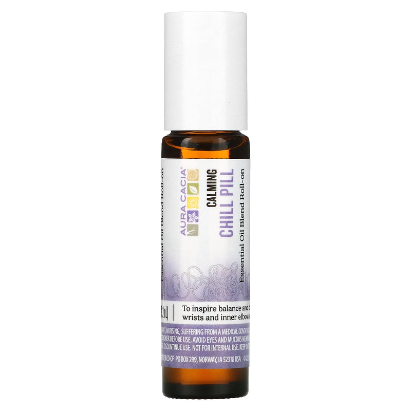 Aura cacia chill píldora rolla de aceite de 0.31 oz