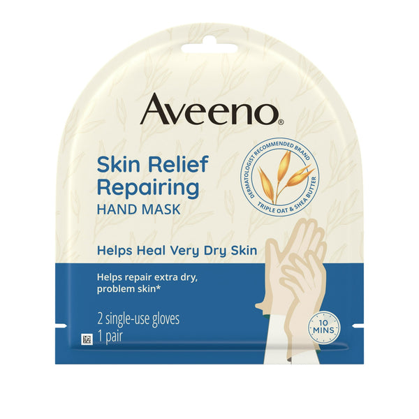 AVEENO Skin Relief Mask Hand Mask con avena y mantequilla de karité 1 par