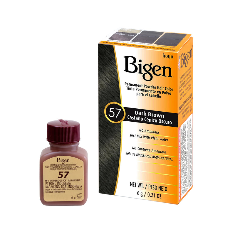 Bigen Permanent Powder Hair Color Dark Brown 57