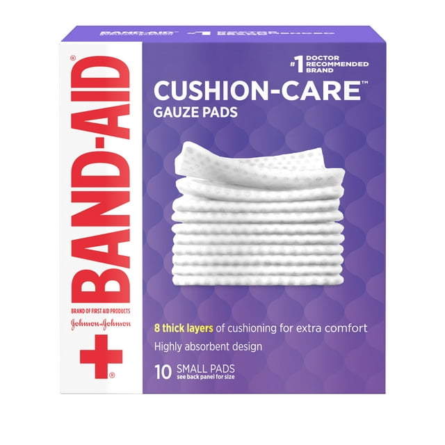 Almohadillas de primeros auxilios de Band-Aid de Johnson & Johnson 2 "x2" 10ct