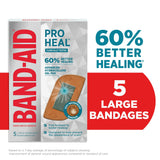 Band-Aid Pro Heal vendajes hidrocoloides grandes 5ct