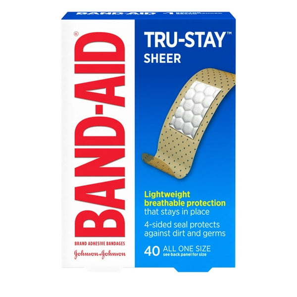 Band Aid Sheer Tru Stay Flex Bandages 40ct