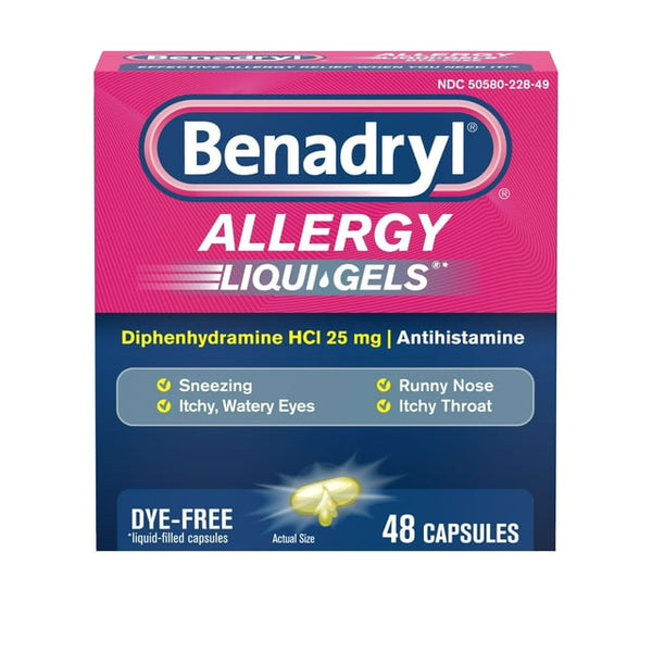 Benadryl Allergy Liquidgels 25Mg 48ct