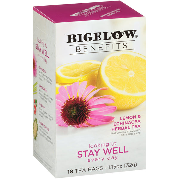 Bigelow Benefits Tea Lemon & Echinacea Bags 18ct