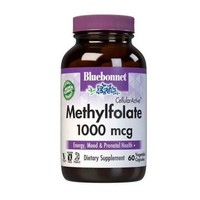 Bluebonnet metilfolate 1000mcg cápsulas 60ct