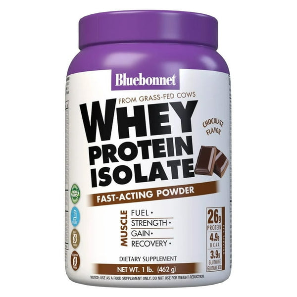 Bluebonnet Whey Protein Isolate Chocolate 1Lb