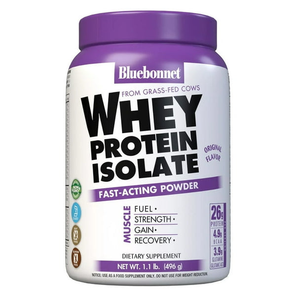 Bluebonnet Whey Protein Isolate Original Flavor 1Lb