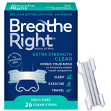 Breathe Right Open Your Nose Strips Extra Strengh Clear 26ct