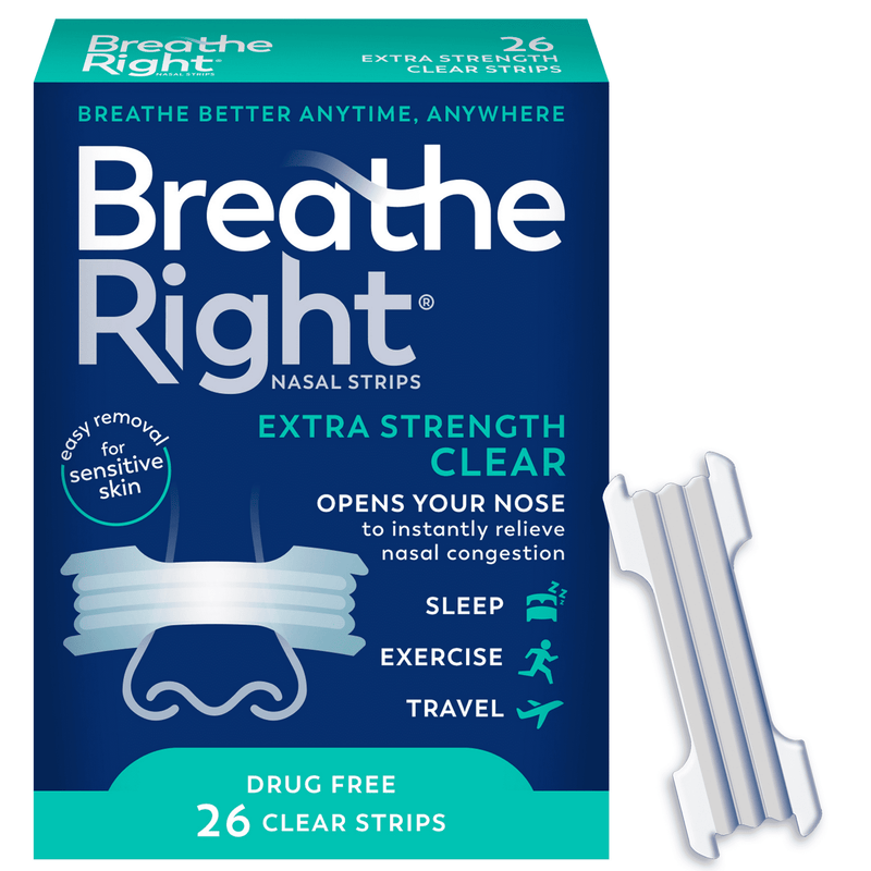 Breathe Right Open Your Nose Strips Extra Strengh Clear 26ct