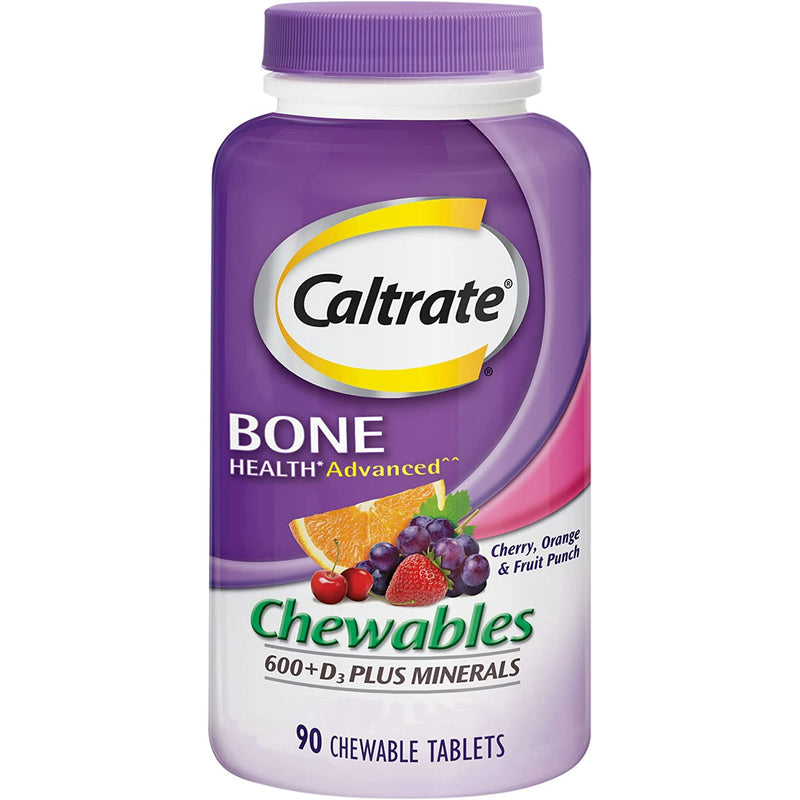 Caltrate 600+ D Plus Bone Chewable Tablets 90ct