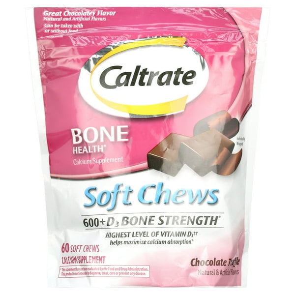 Caltrate 600+D Soft Chews Chocolate 60ct