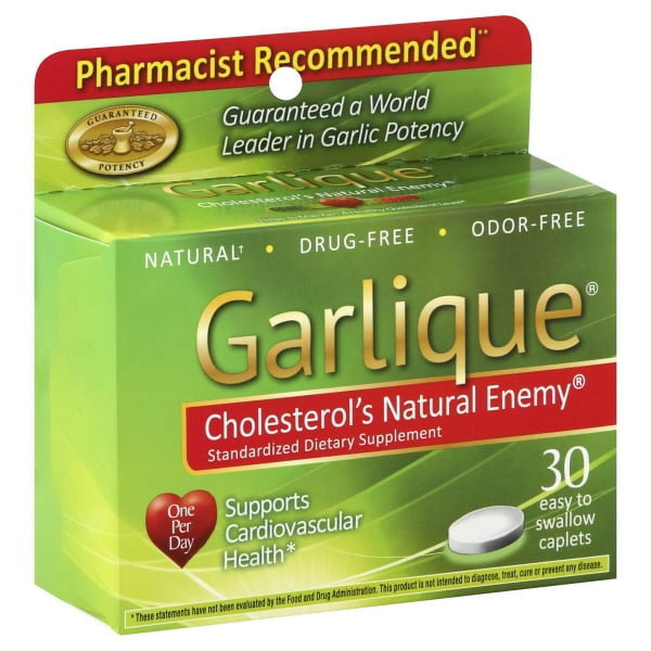 Garlique Healthy Cholesterol Natural Enemy Caplets 30ct