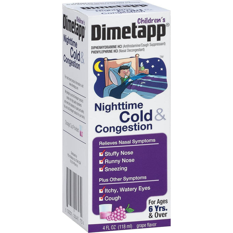 Dimetapp Children's Nighttime Cold & Congestion Grape 4oz