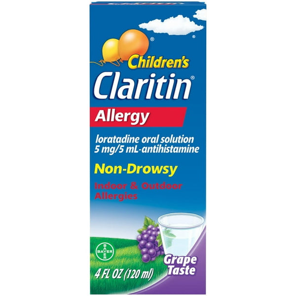 Claritin Children's 24 Hour Allergy Relief Non Drowsy Grape 4fl oz