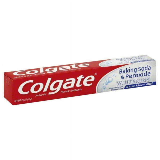 Pasta de dientes blanqueador de bicarbonato de bicarbonato de Colgate 2.5 oz