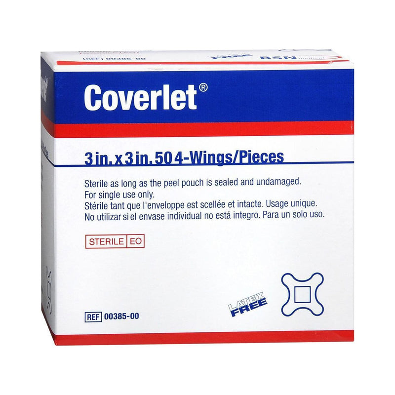 Coverlet Latex Free Adhesive 4-Wing Strips 50ct