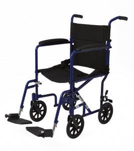 Medline Transport Chair Basic Aluminium Blue MDS808200ABE