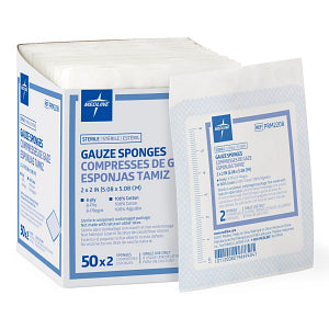 Medline Sterile Woven Gauze Sponges 2"x2" PRM2208