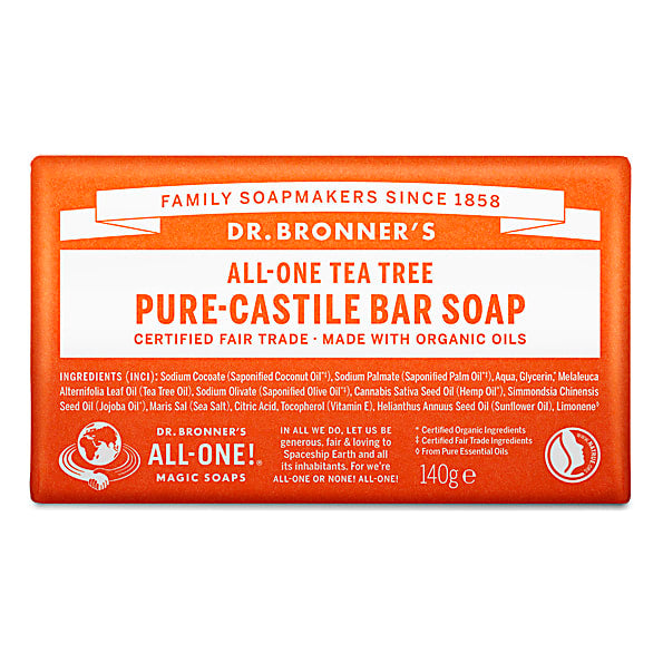 Dr. Bronners Barra de árbol de té orgánico Jabón 5 oz