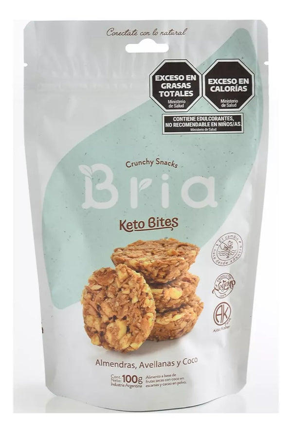 Bria keto bocadillos de coco de avellana de almendras 3.5oz