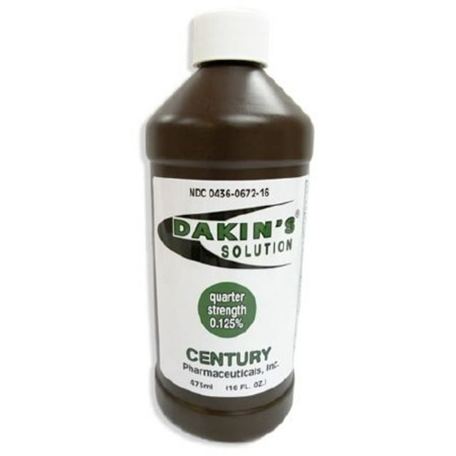 Dakins Solution trimestre resistencia al 0,125% 16 oz