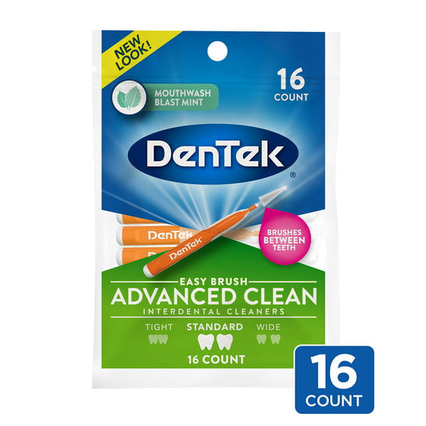 Dentek Easy Brush Interdental Standard Cleaners Mint 16ct