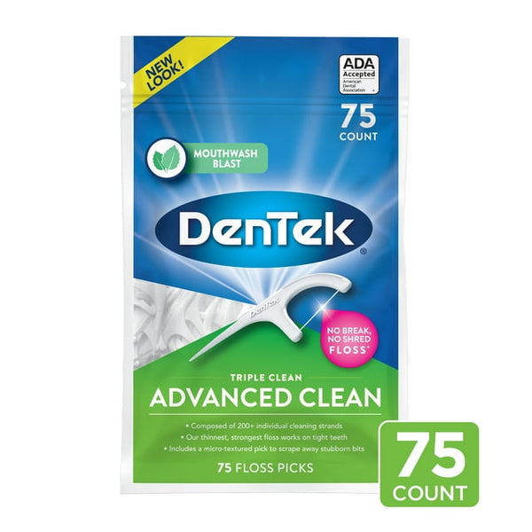 Dentek Triple Advanced Clean Floss Picks 75ct